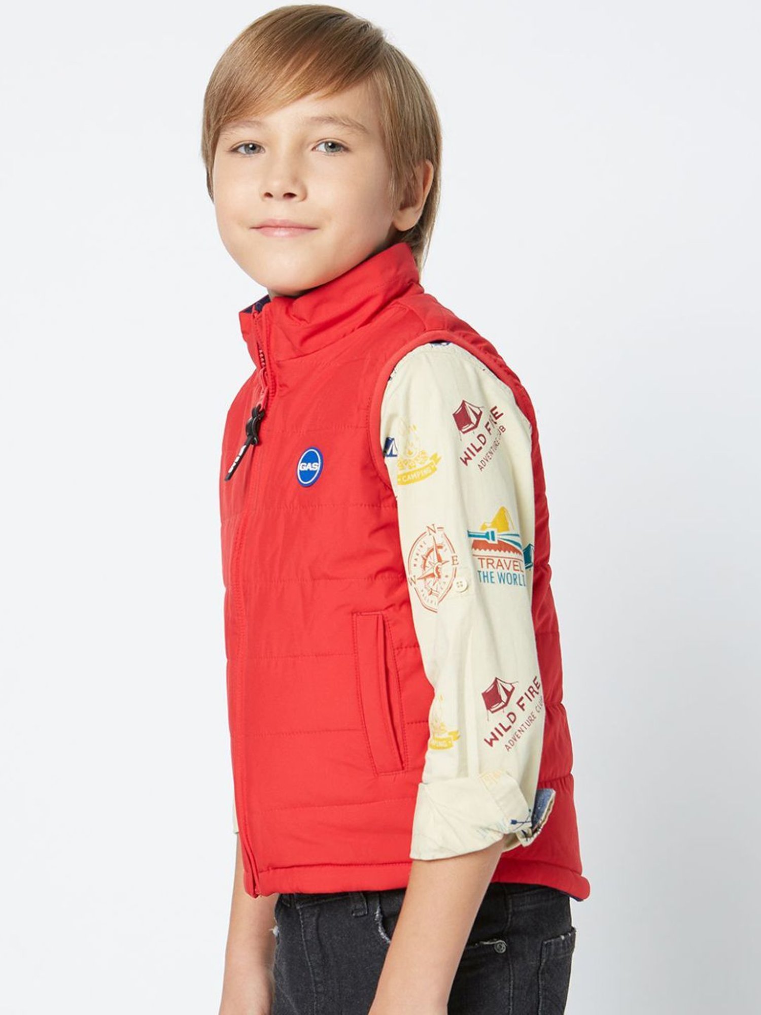 GAS Kids Red Regular Fit Jacket