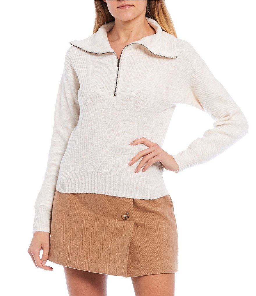 GB Half Zip Mock Neck Sweater