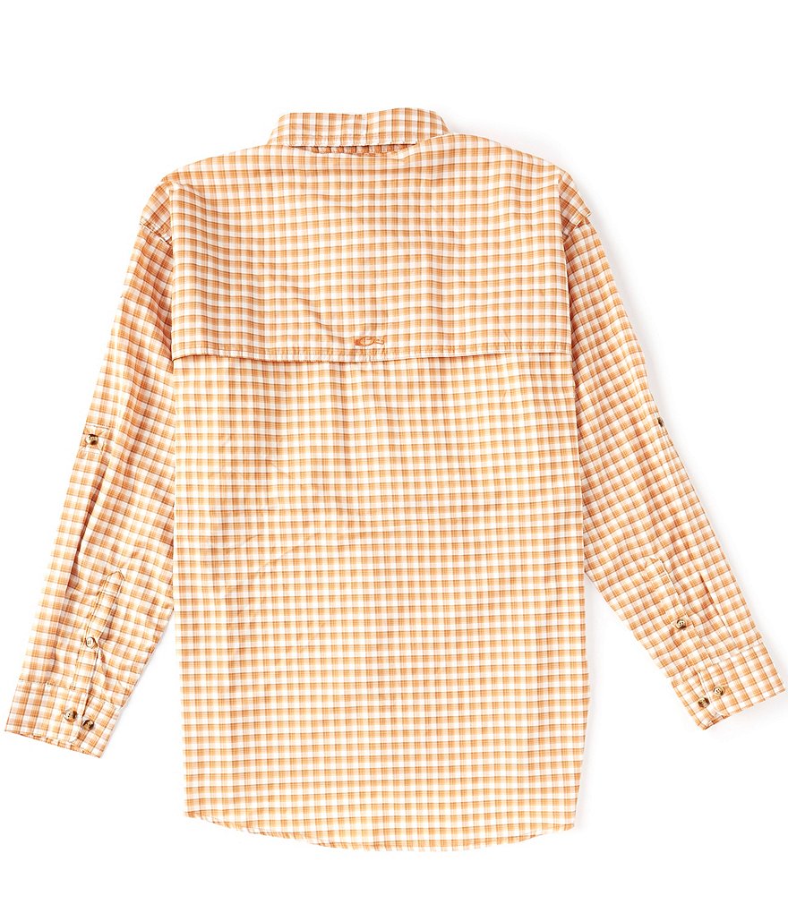 Drake FeatherLite Checked Plaid Wingshooter Performance Long-Sleeve Woven Shirt