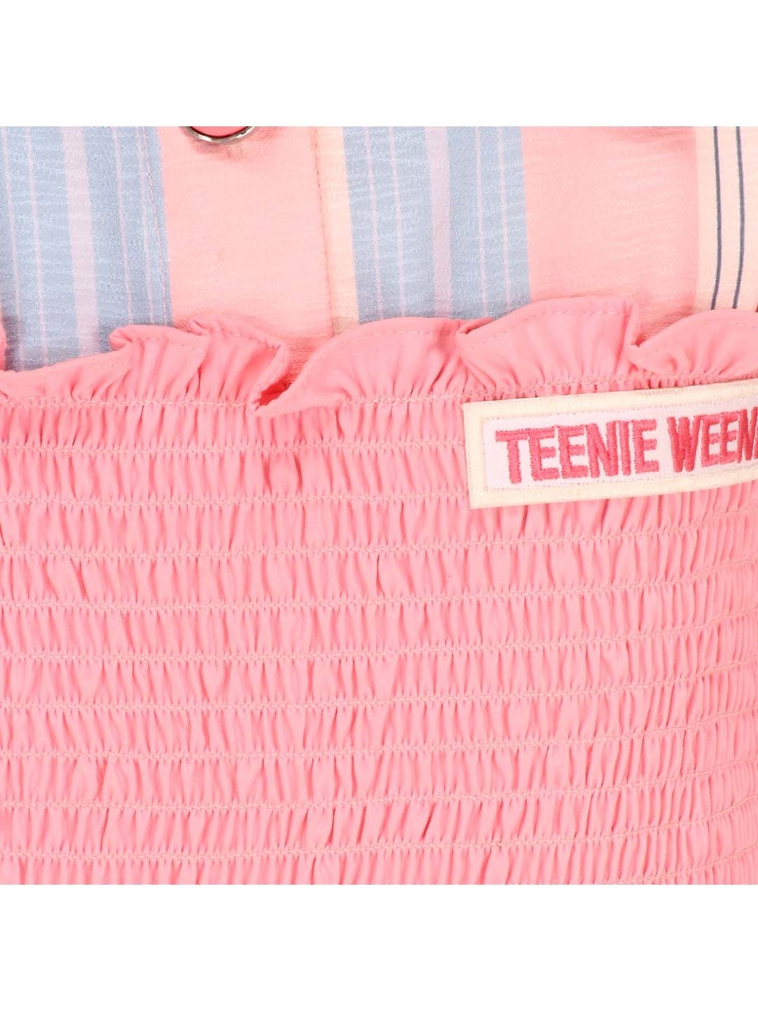 Cutecumber Kids Pink & Blue Striped Dress