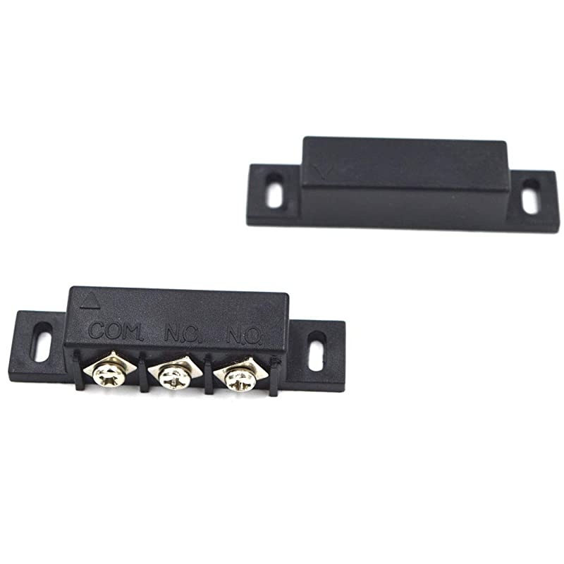 5Sets Magnetic Reed Switch Normally Open Closed NC NO Door Alarm Window Security/Magnetic Door Switch/Magnetic Contact Switch/Reed Switch for GPS,Alarm or Other Device,DC 5V 12V 24V Light