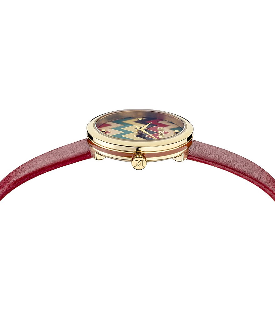 Missoni M1 Joyful Leather Gold Stainless Steel Analog Watch