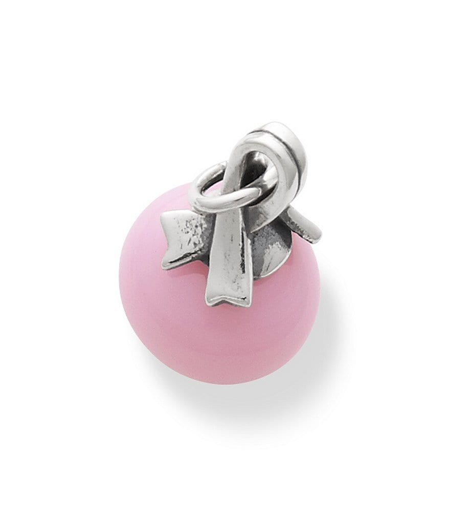 James Avery Breast Cancer Awareness Ribbon Finial with Pink Charm