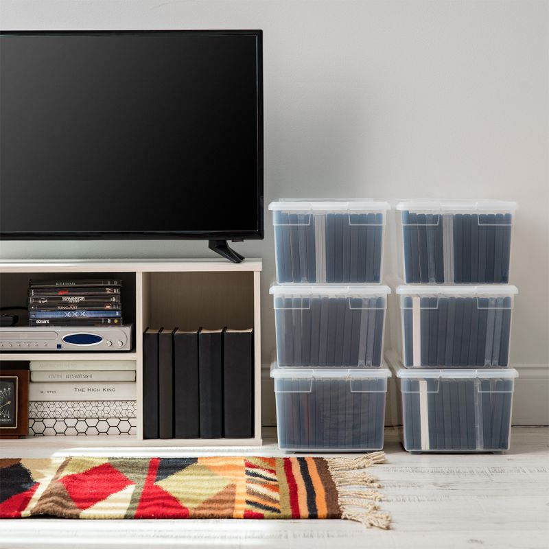 IRIS Divided Storage Box, 1 Pack, Clear