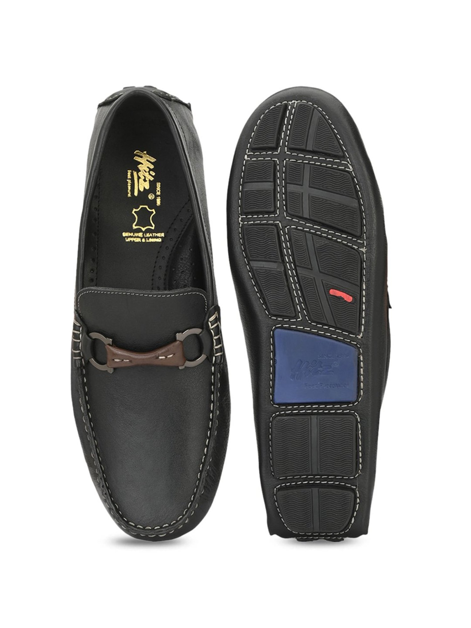 Hitz Men's Black Casual Loafers