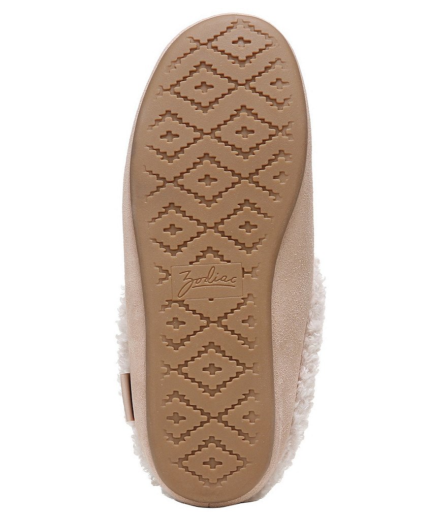 Zodiac Paloma Suede Faux Shearling Lined Slippers