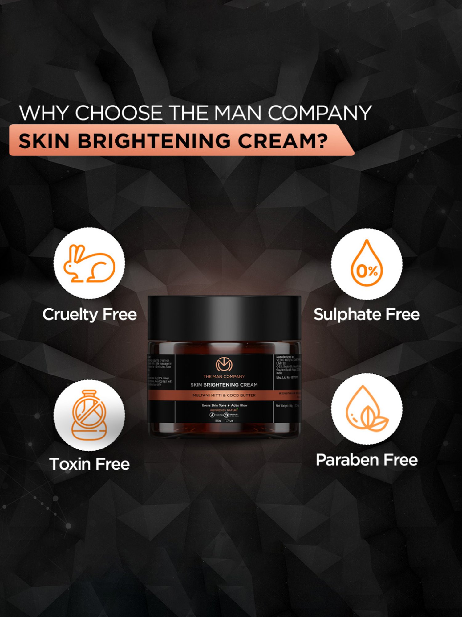 The Man Company Skin Brightening Cream - 50 gm