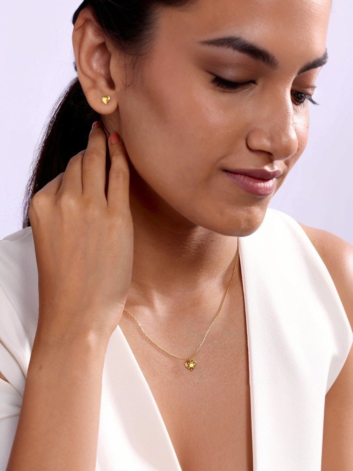 Mia by Tanishq Everlasting Love 14k Gold Necklace Set