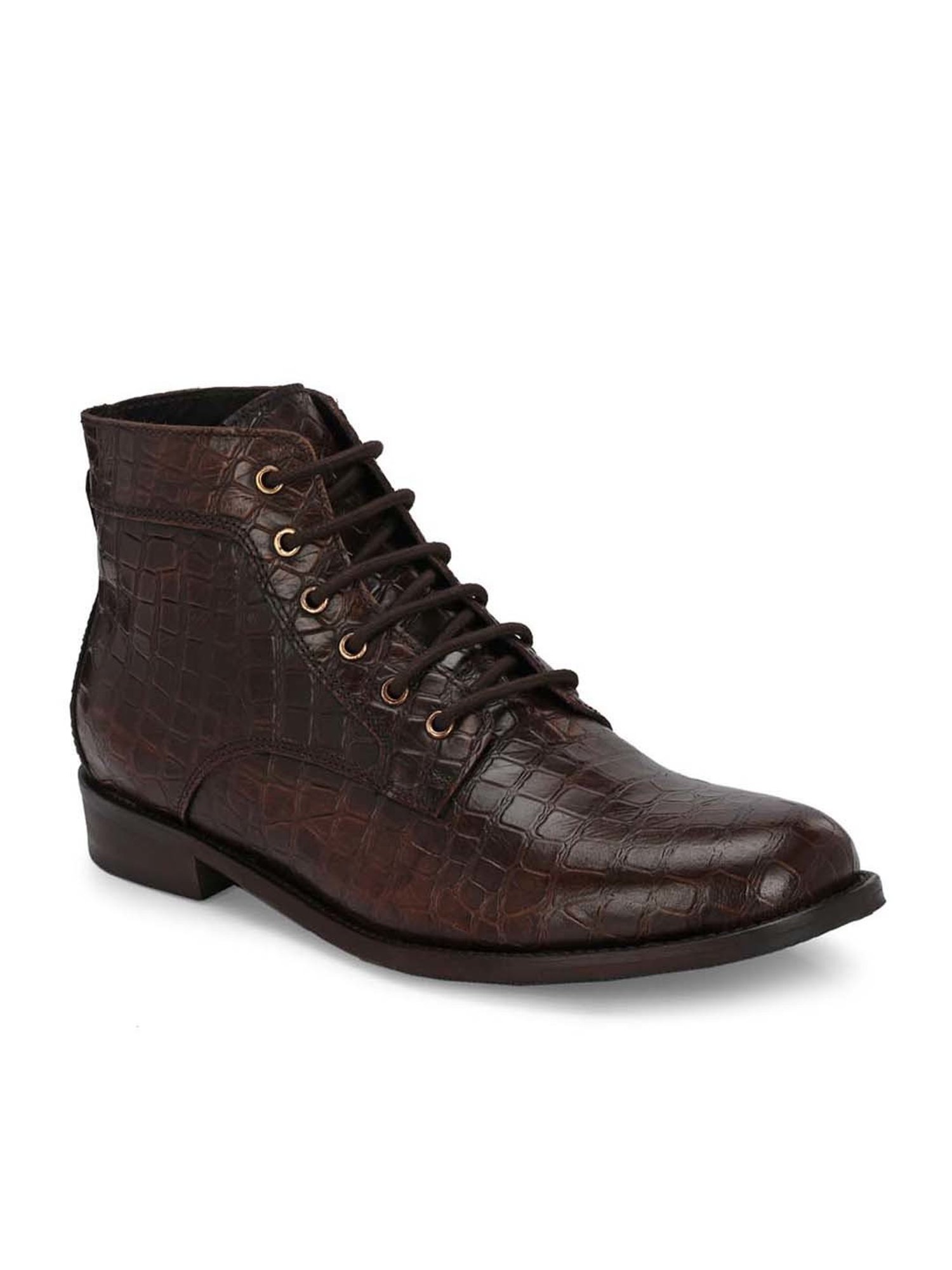 Carlo Romano Men's Brown Derby Boots