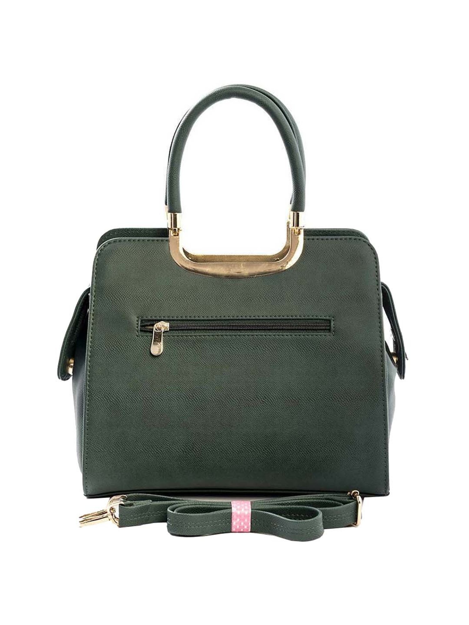 REDVALE Green Textured Large Handbag