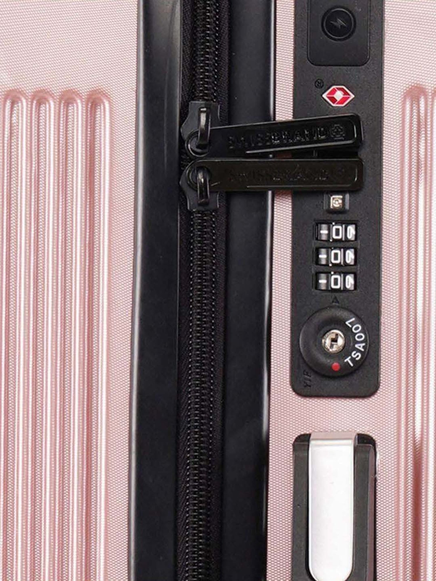 Swiss Brand Geneve Rose Gold Carry-On 4 Wheel Small Hard Trolley 53cm