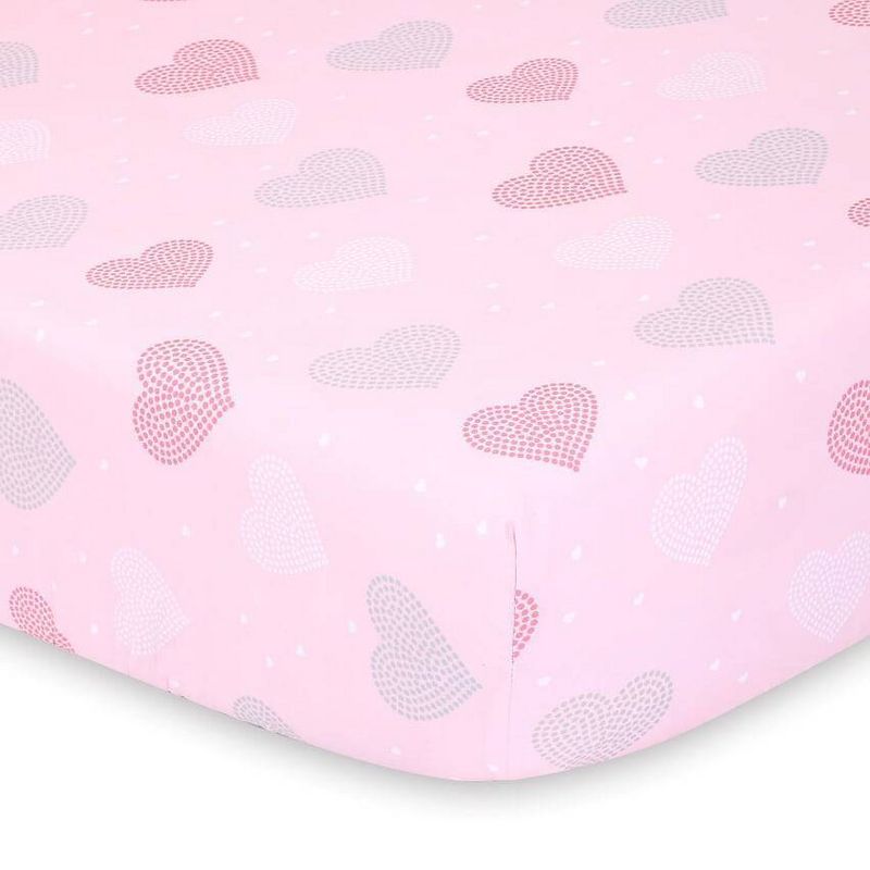 The Peanutshell Sheets Pink Elephants/Pink Hearts 2pk