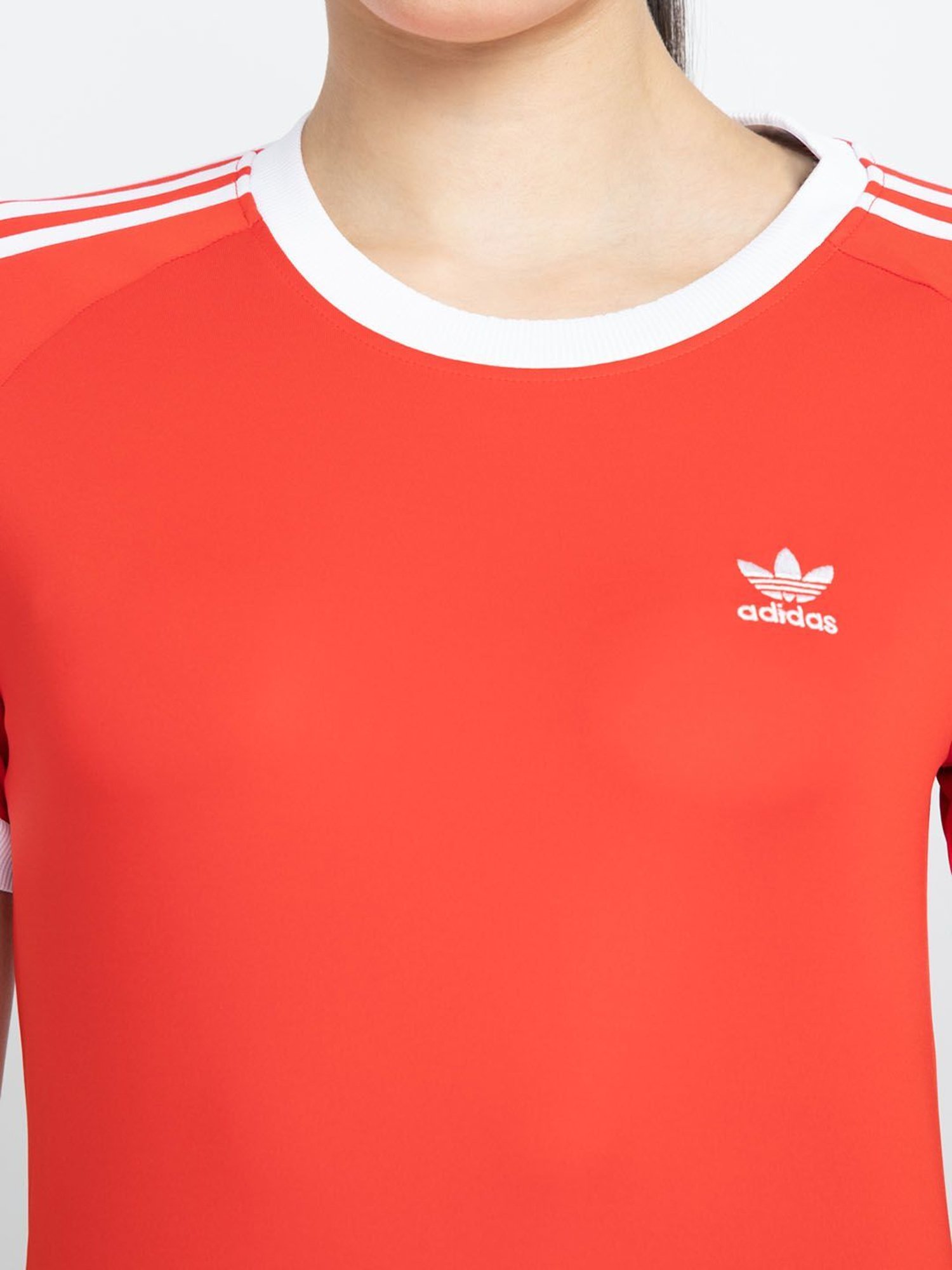 Adidas Originals Red Striped T-Shirt