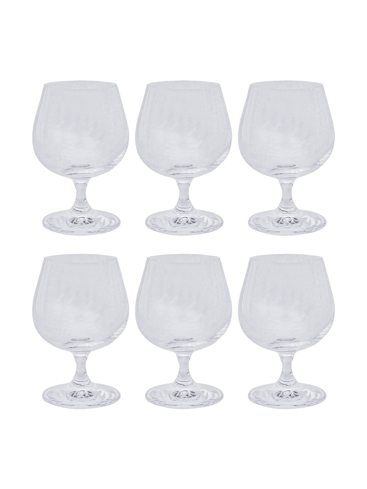 Goodhomes Transparent Glass Wine Glasses - Set of 6 (250ml)