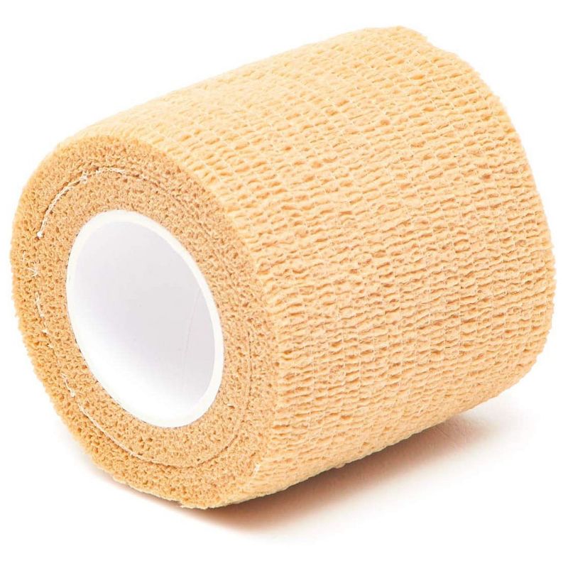 Juvale 24 Pack Self Adhesive Bandage Wraps, Cohesive Tape, Tan Brown, 2 In x 5 Yards