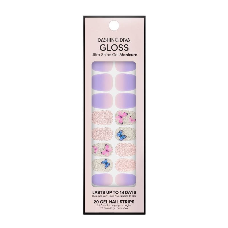 Dashing Diva Gloss Palette Nail Art Kit - Butterfly Effect Mini - 20pc