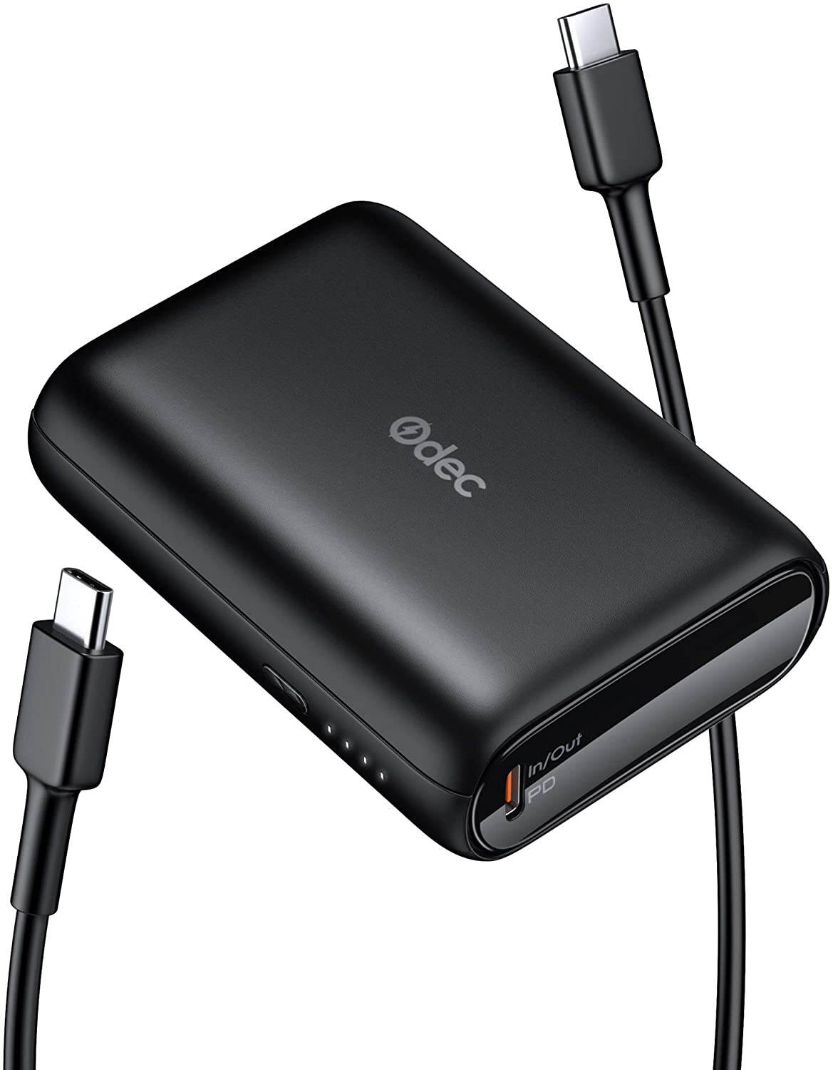 Power Bank with Dual 18W PD QC 3.0 Outputs & 18W USB-C Input 10000mAh Odec Mini Portable Charger Ultra-Compact Fast Charger High-Speed External Phone Battery Pack for iPhone 12 Galaxy S10 AirPods Pro