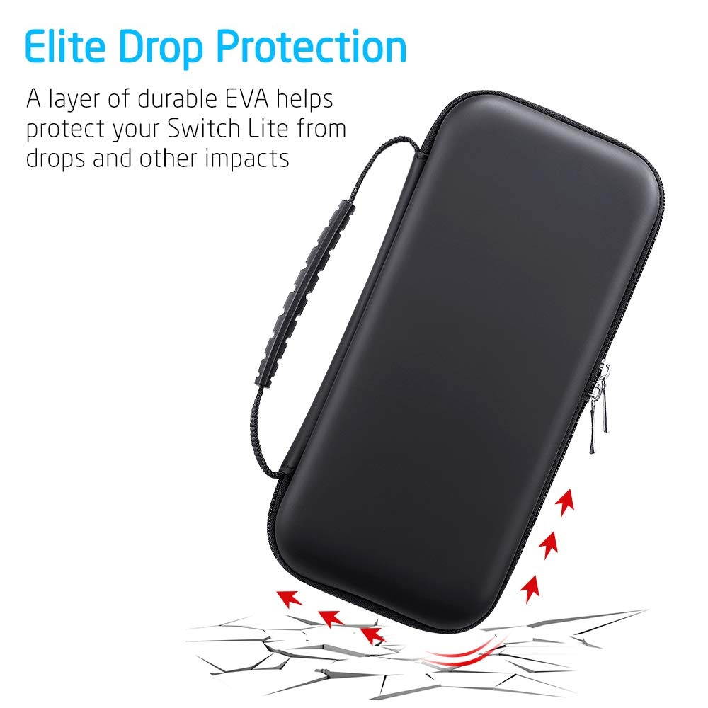 ESR Carrying Case for Nintendo Switch Lite, Protective Hard Portable Travel Carry Case with Multiple Storage for Nintendo Switch Lite Games & Accessories - Black
