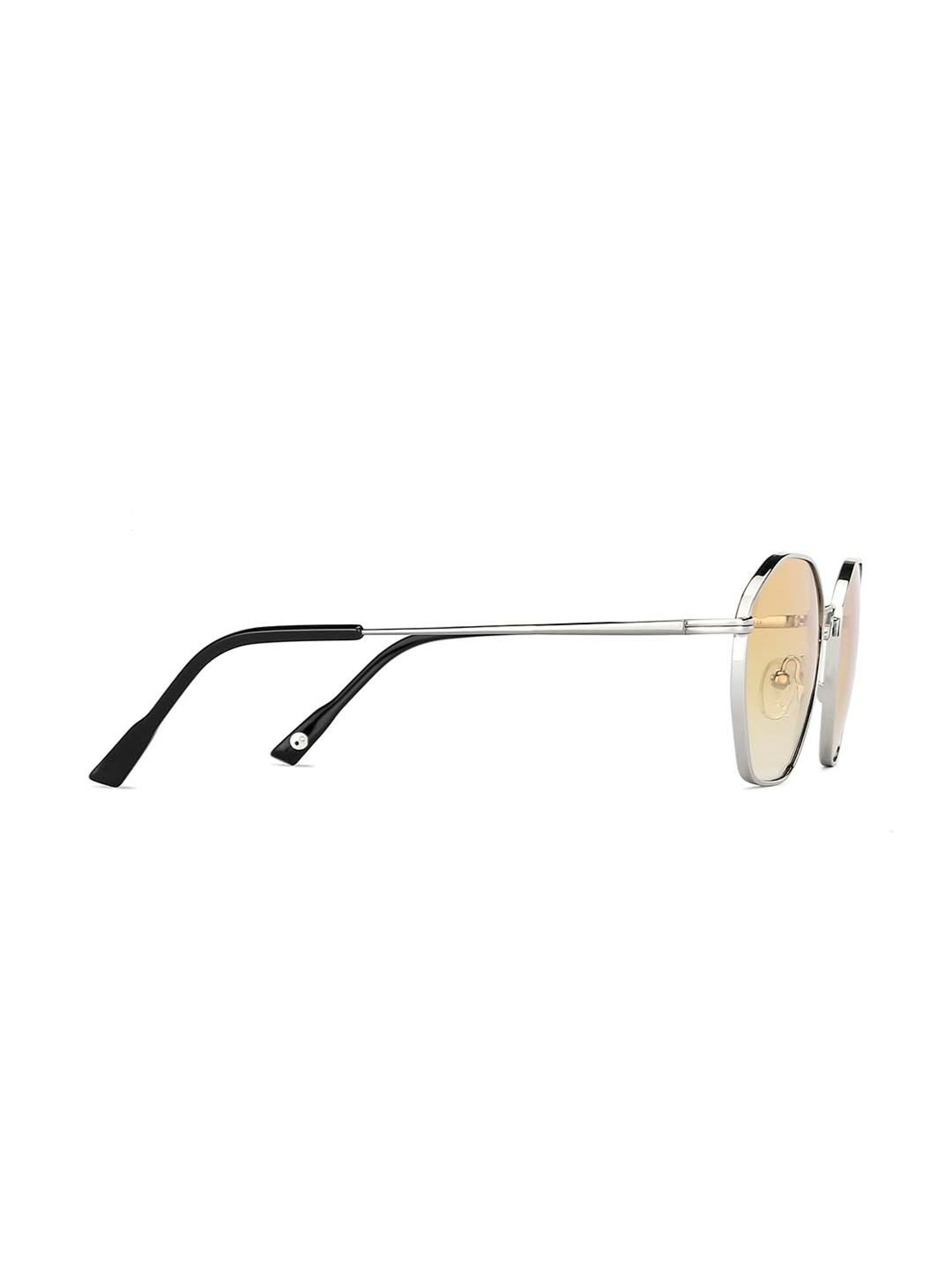 John Jacobs JJ S12472 S Yellow Hexagon Sunglasses