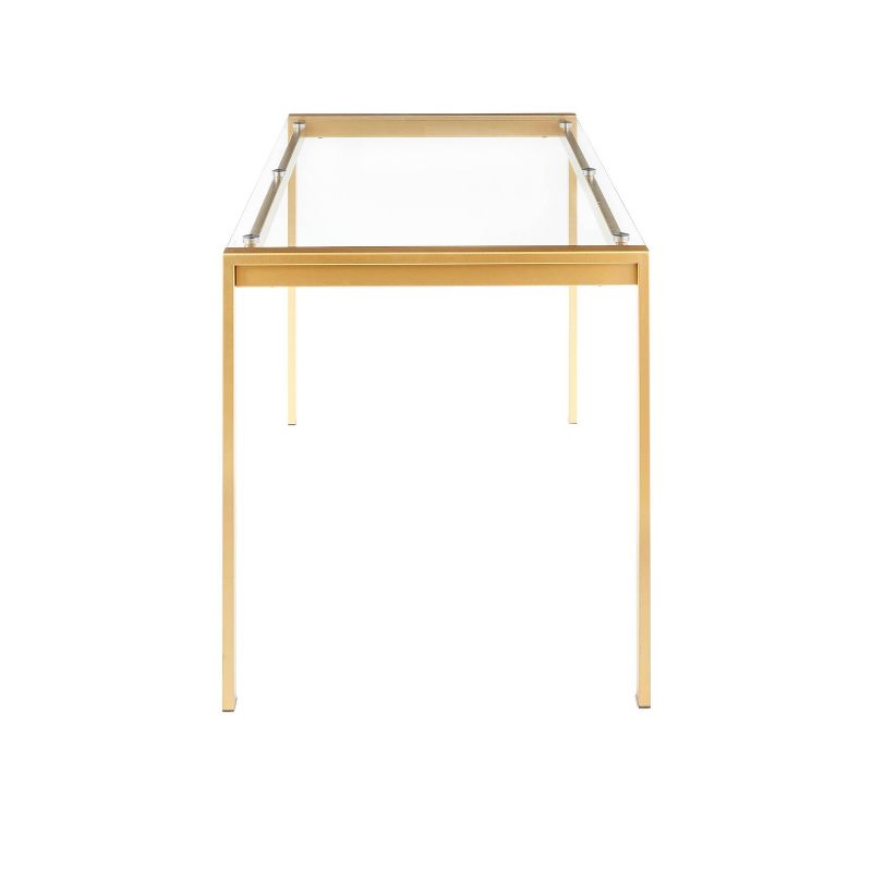 Fuji Contemporary Dining Table Set Gold - LumiSource