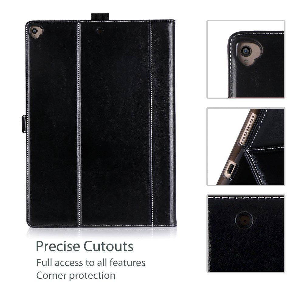 ProCase iPad Pro 12.9 Case - Premium Stand Case Folio Cover for Apple iPad Pro 12.9 Inch (Both 2017 and 2015 models), with Apple Pencil Holder (Black)