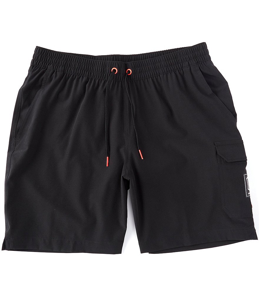 Redsand Solid Stretch 18#double; Outseam Cargo Volley Shorts