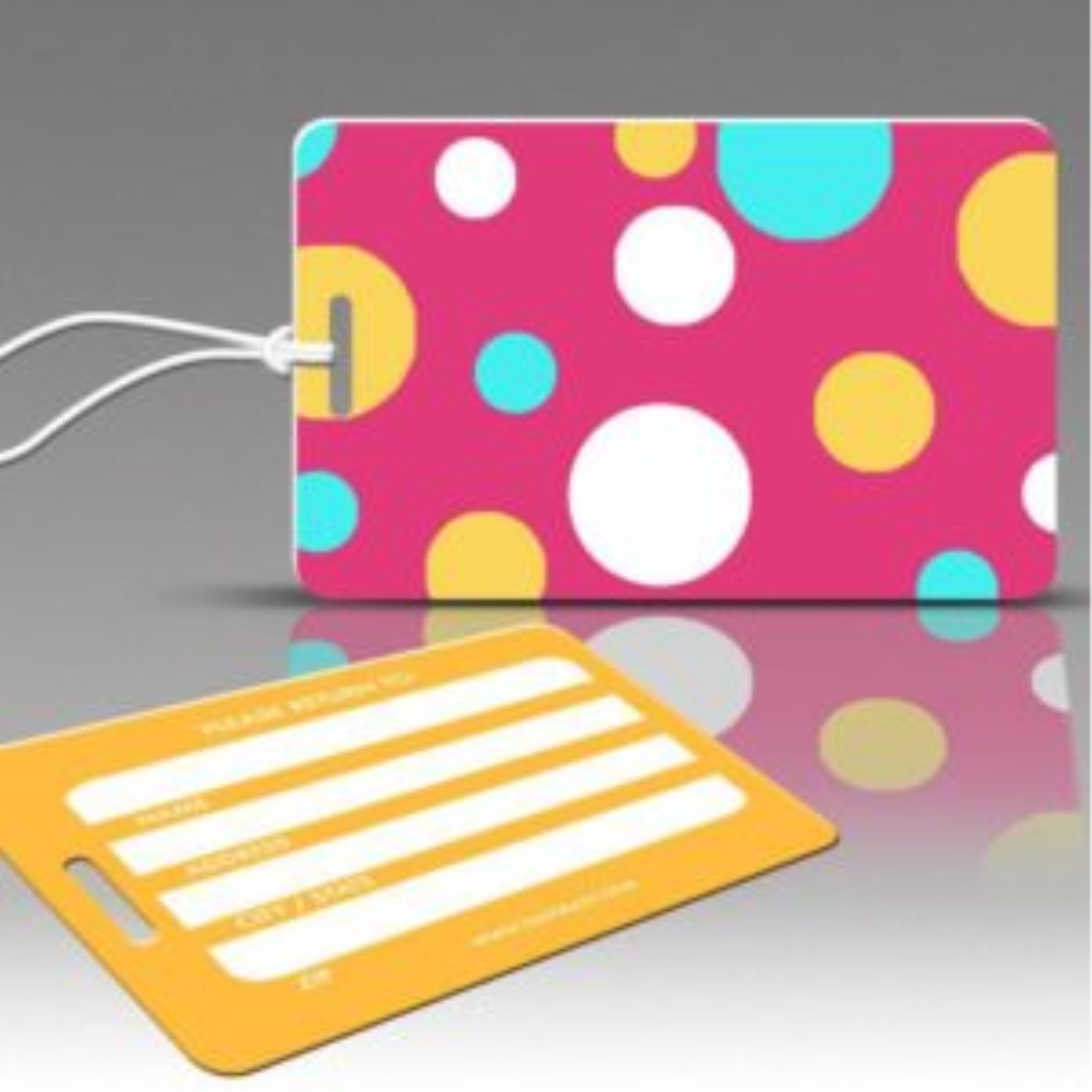 Polka Dot Collection - Blue, Gold & White Floating Polka Dot