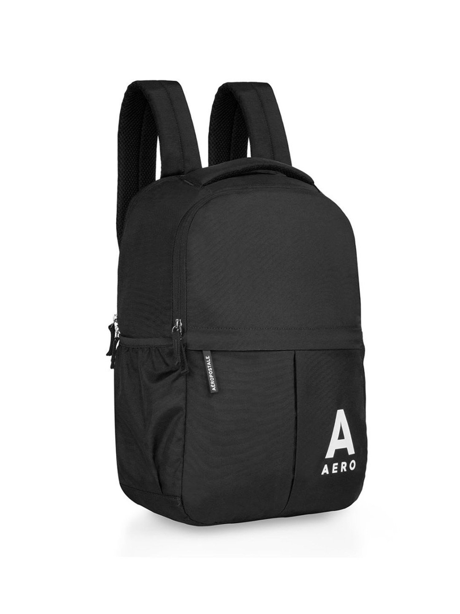 Aeropostale Tucker Black Polyester Solid Laptop Backpack