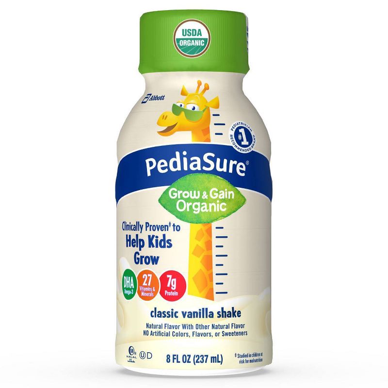 PediaSure Organic Kids Nutritional Vanilla Shake - 6pk/48 fl oz