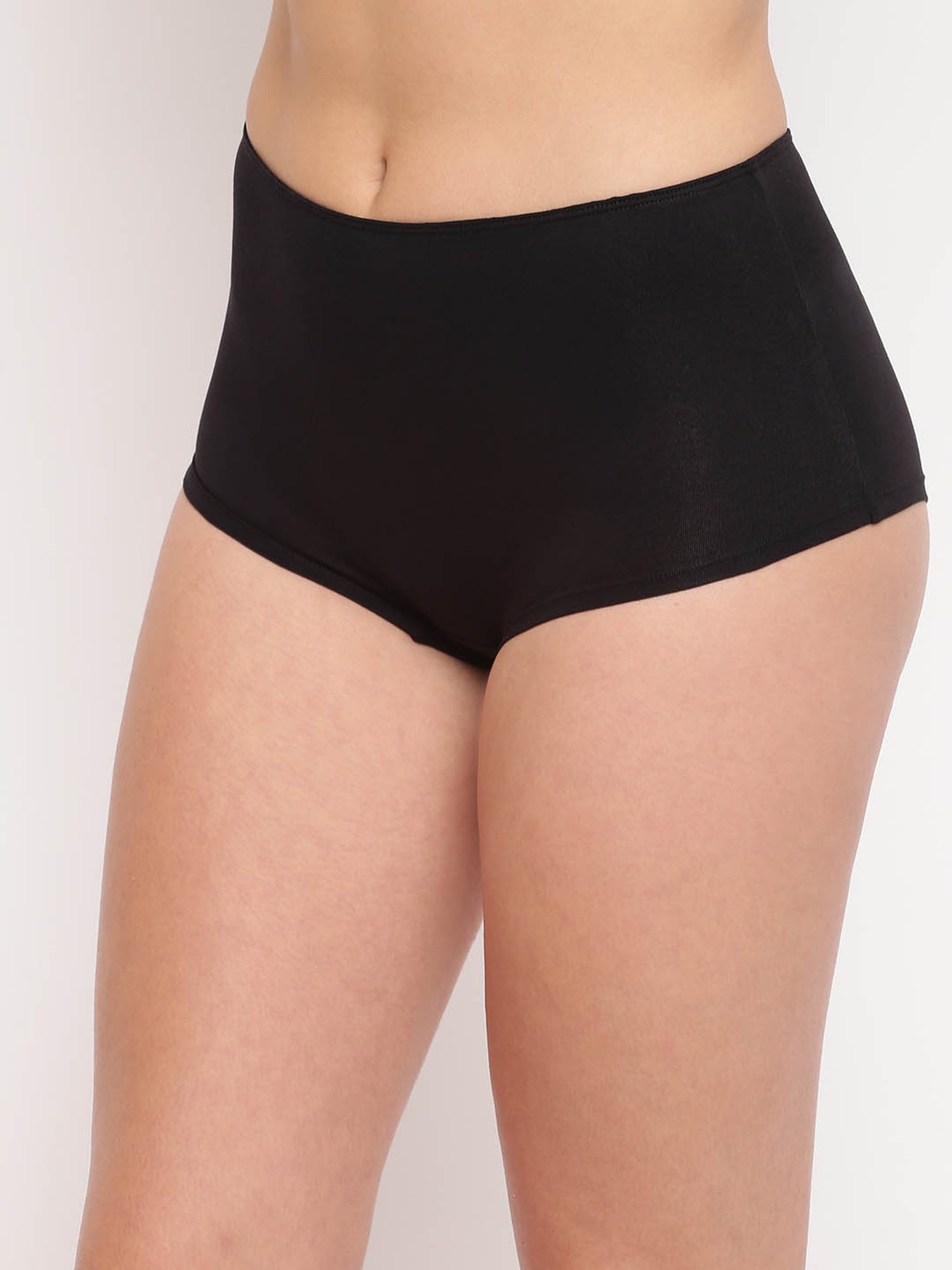 BASIICS by La Intimo Black Boyshorts Panty (Pack Of 5)
