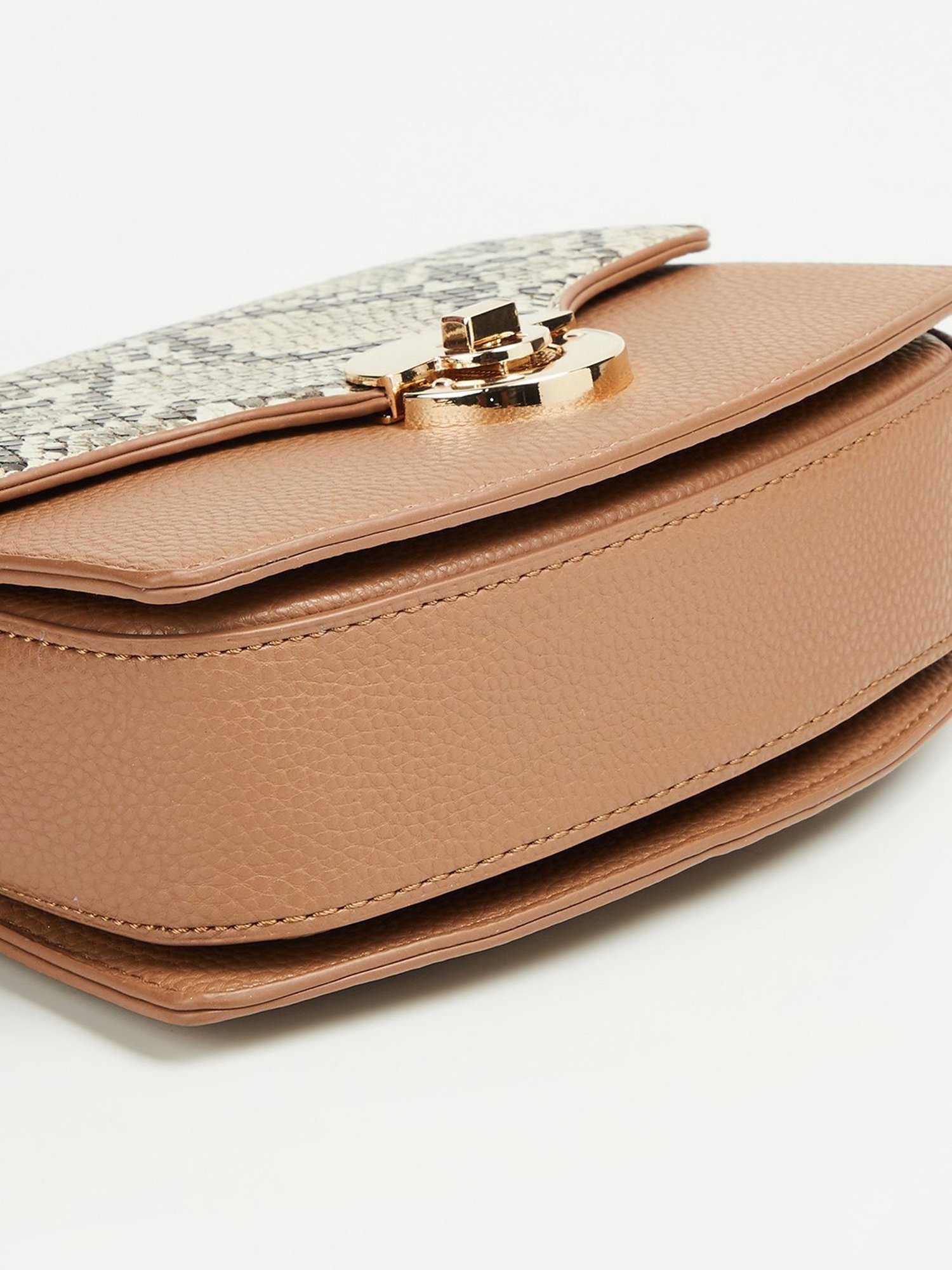 Code by Lifestyle Beige Animal Effect Sling Handbag