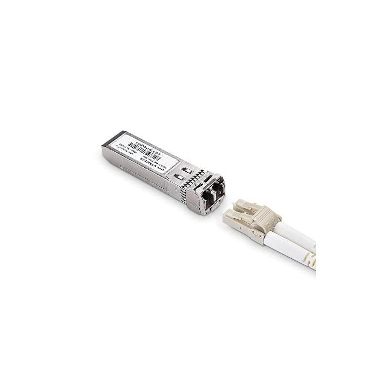 2Pack 10GBASESR SFP+ to LC Multi Mode 10G Fiber Transceiver Modular for Cisco Dell Ubiquiti TPLink Juniper Huawei Mellanox Mikrotik Netgear and Supermicro Equipment