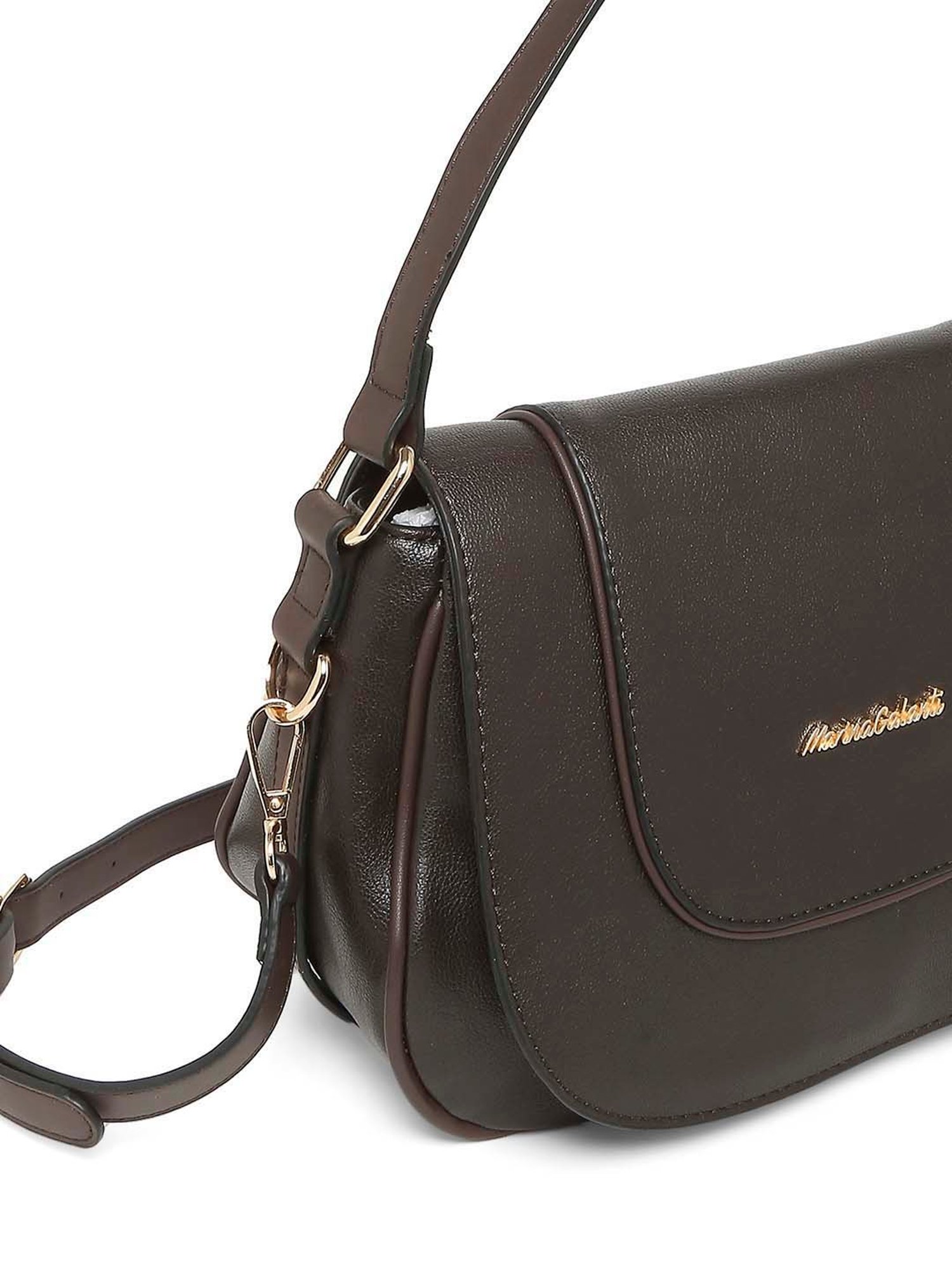 Marina Galanti Brown Solid Medium Handbag