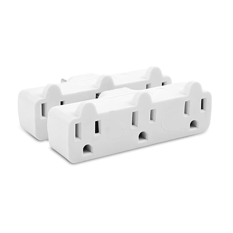 Matters 2Pack Spaced 3 Outlet Grounded Outlet Extender Wall Tap