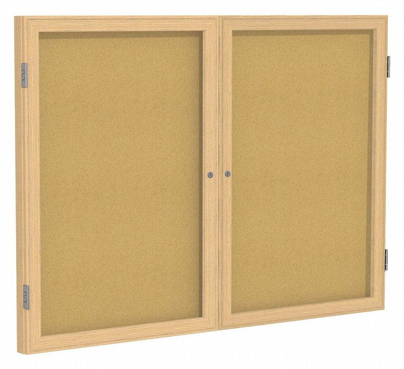 GHENT PW23648K Enclosed Cork Bulletin Board 36x48", 1 Door