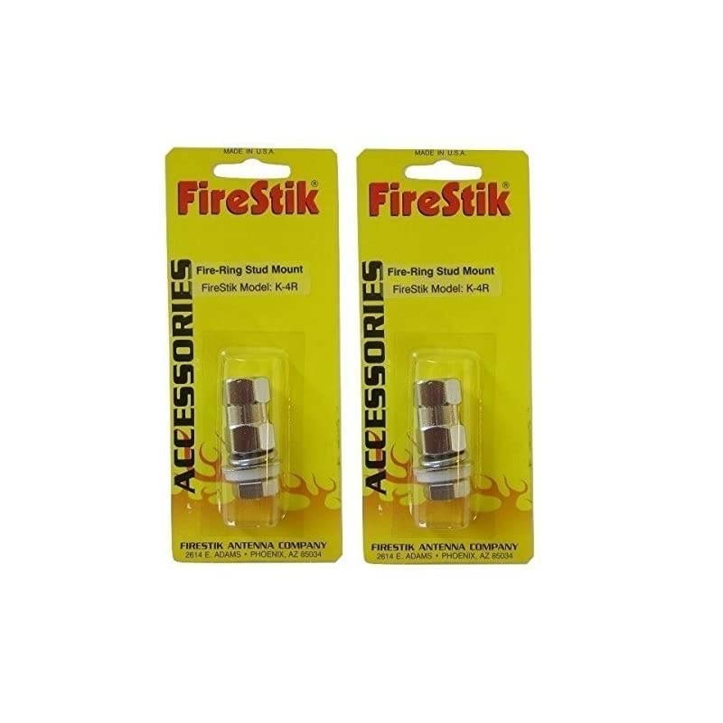 LOT of 2 FIRESTIK K4R CB Radio Antenna FIRERING Stud Mount