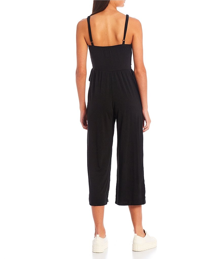 Coco + Jaimeson Strapless Elastic-Waist Laser-Cut Embroidered Knit Jumpsuit