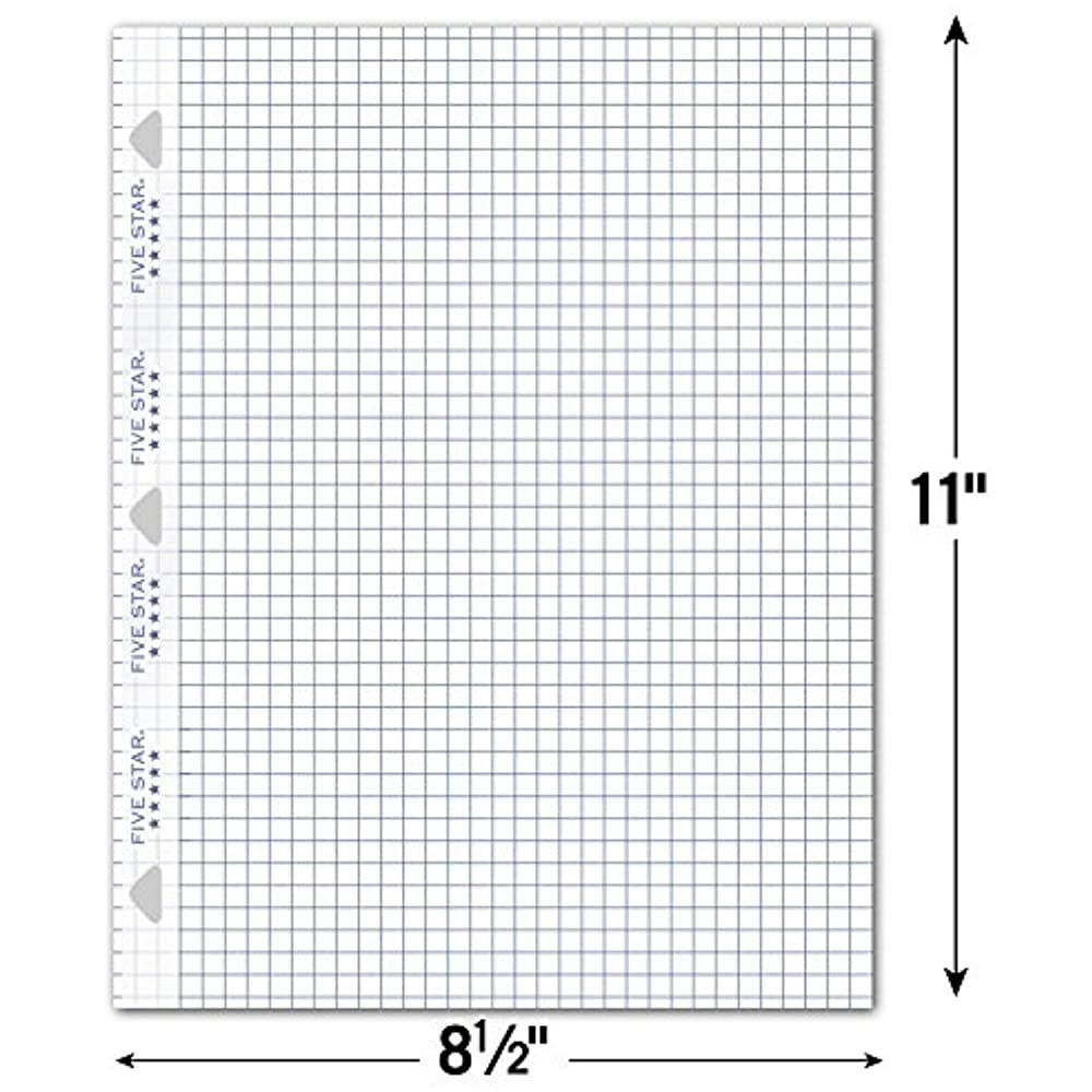 Five Star Reinforced Graph Filler Paper 100 Sheets - Paper