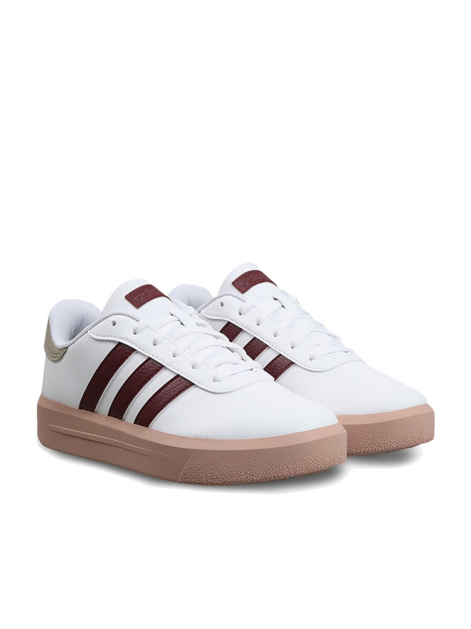 Adidas Women's COURT PLATFORM White Skateboarding Shoes