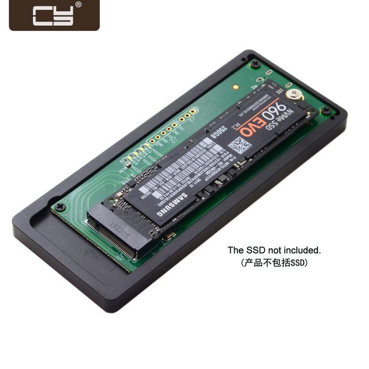 CY Thunderbolt 3 USB4 to PCI Express PCI-E to 80mm NVME NGFF M-key AHCI SSD Cartridge Enclosure TB-006
