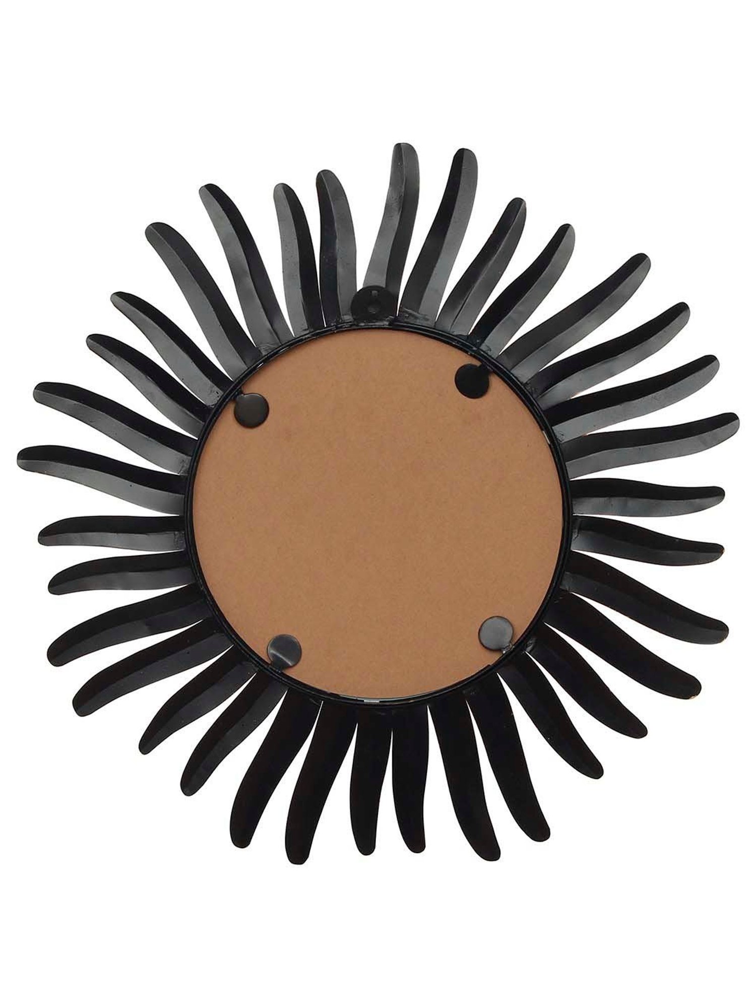 CHRONIKLE Brown Iron Decorative Round Wall Mirror