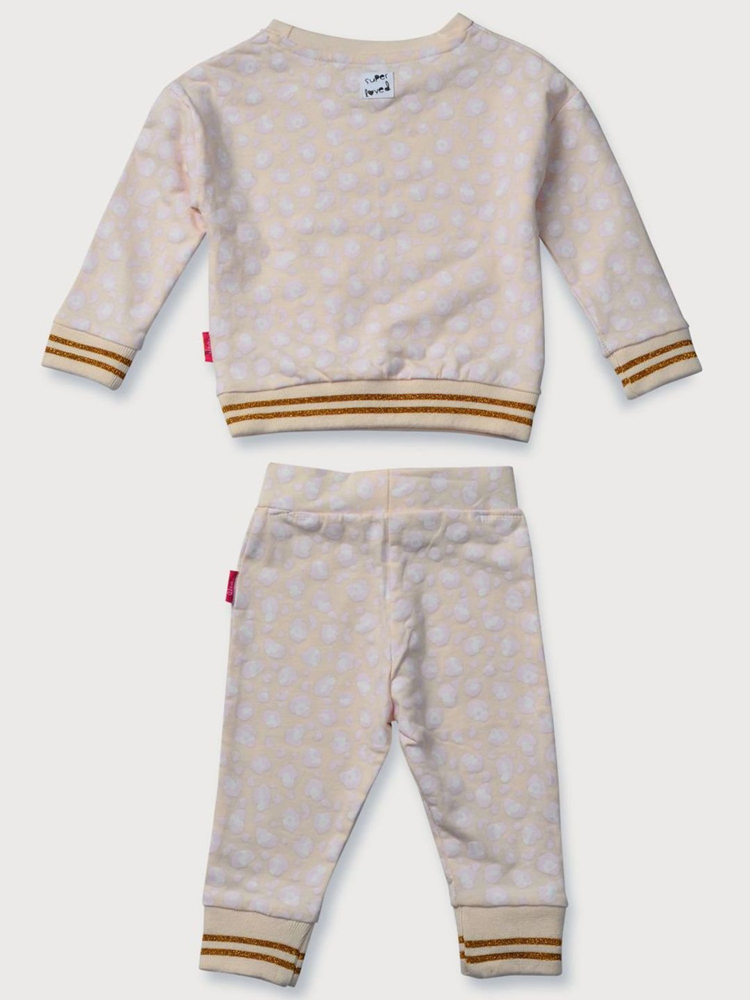 GJ baby Kids Pink Cotton Printed Full Sleeves T-Shirt Set