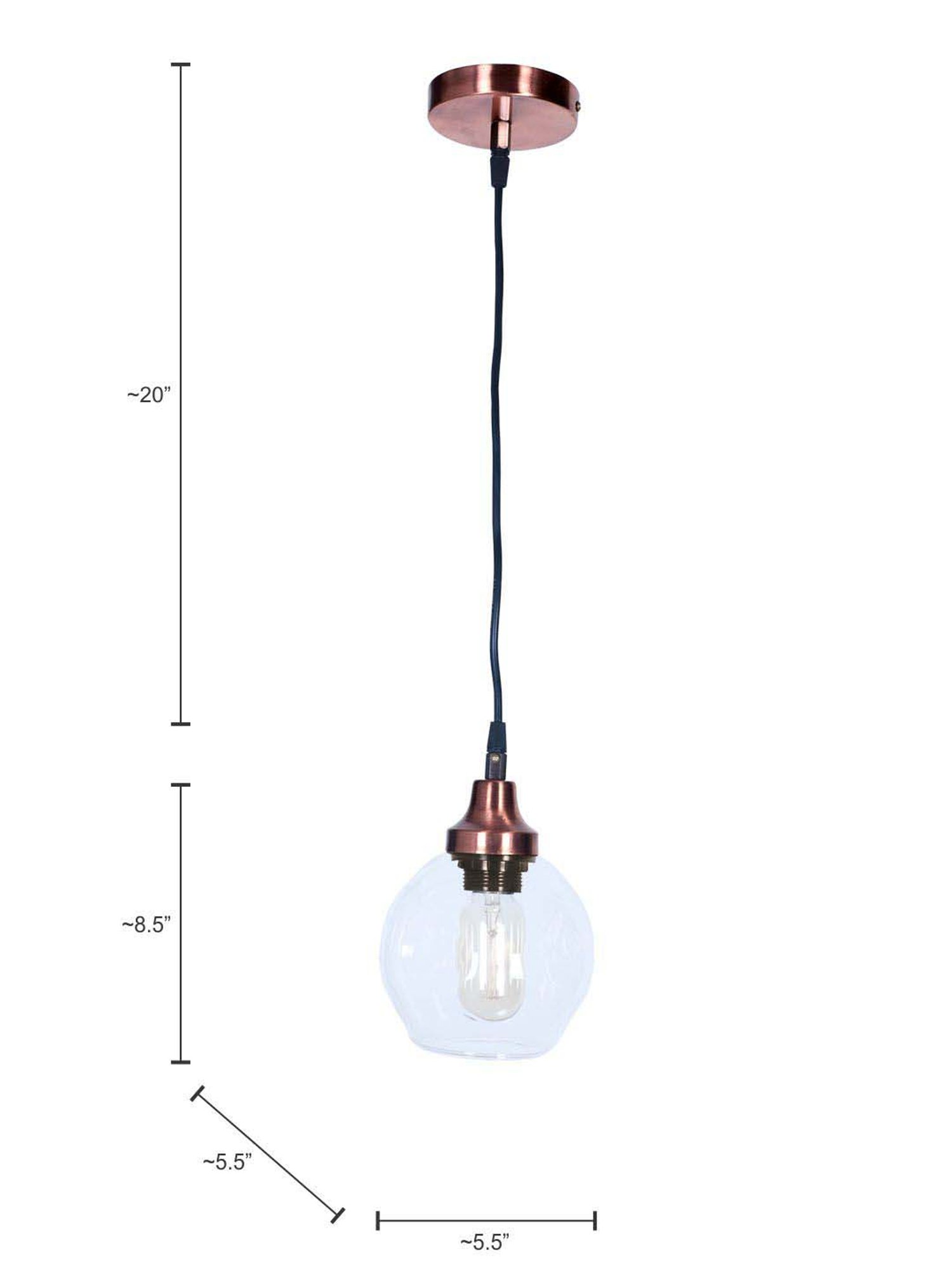 Fos Lighting Antique Brass Finish Allure 5 Light Chandelier - Set of 1