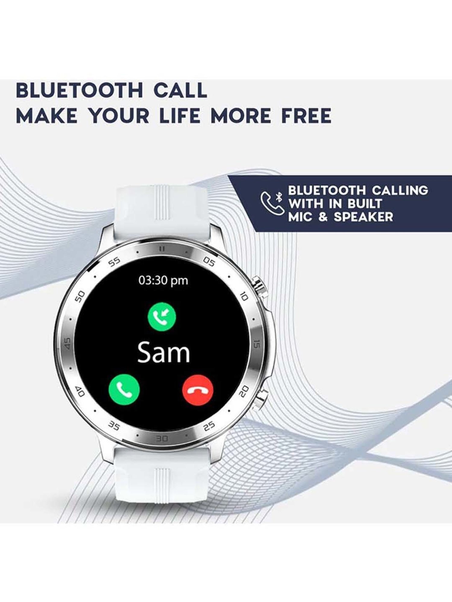 MAXX SX25 Pro Smart Watch with Bluetooth Calling (Silver)