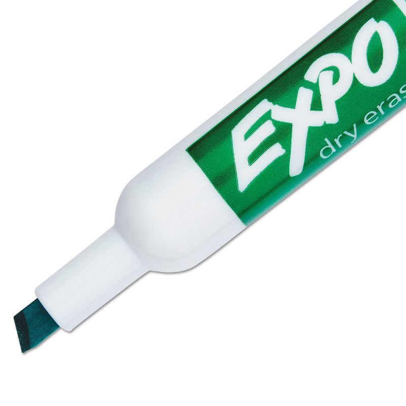 EXPO Low Odor Dry Erase Marker Chisel Tip Green Dozen 80004