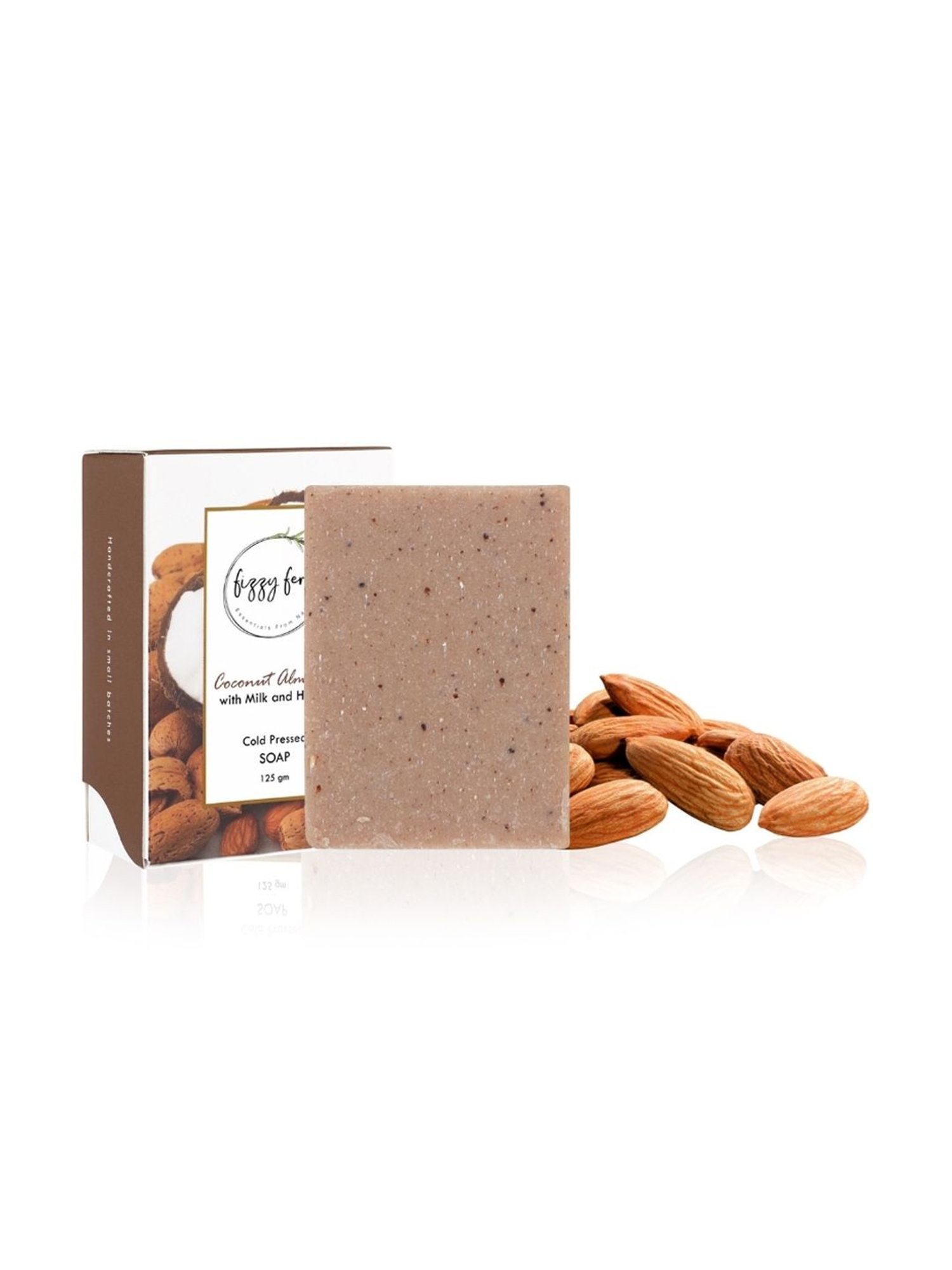 Fizzy Fern Coconut Almond Soap With Milk & Honey - 125 gm