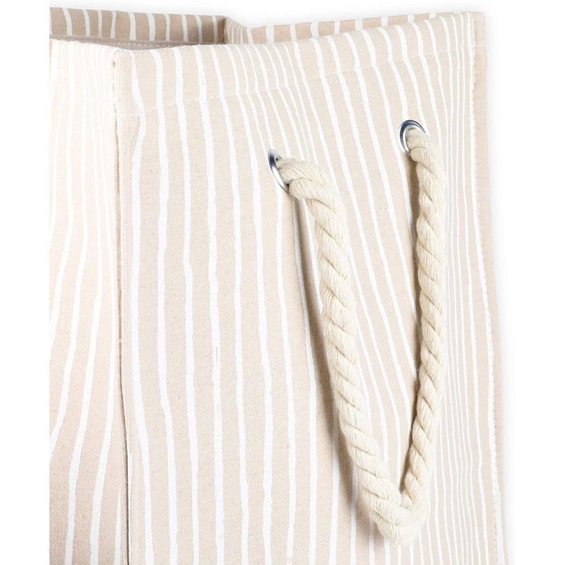 Household Essentials Round Brushed Stainless Hamper Wood Lid