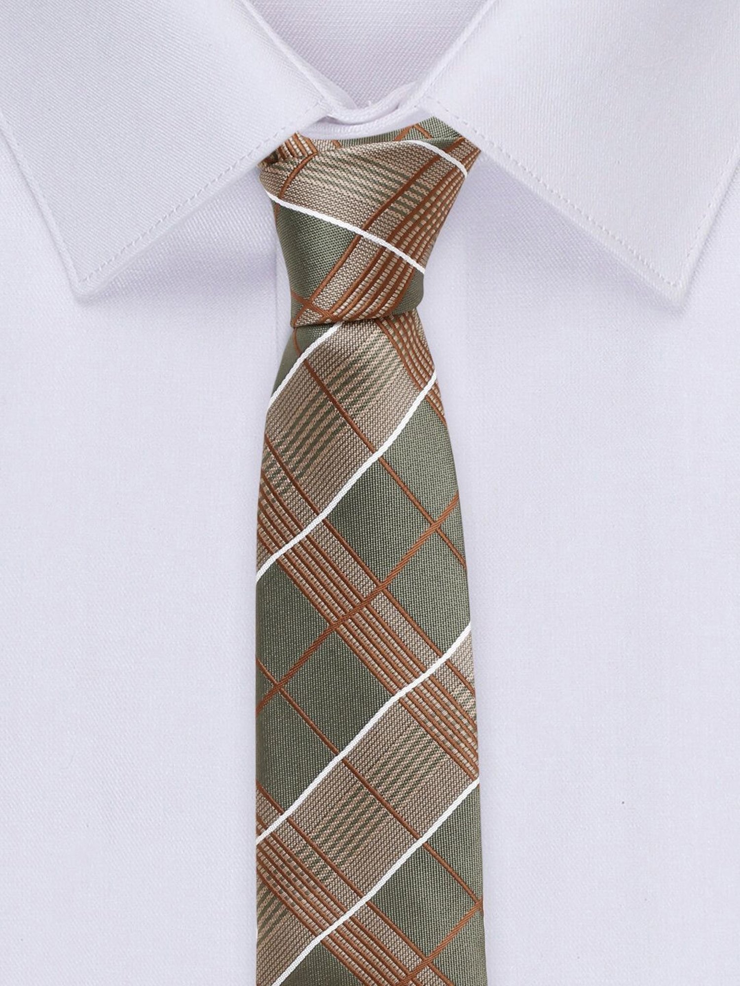 Louis Stitch Green Checks Necktie Gift Set - Set of 3