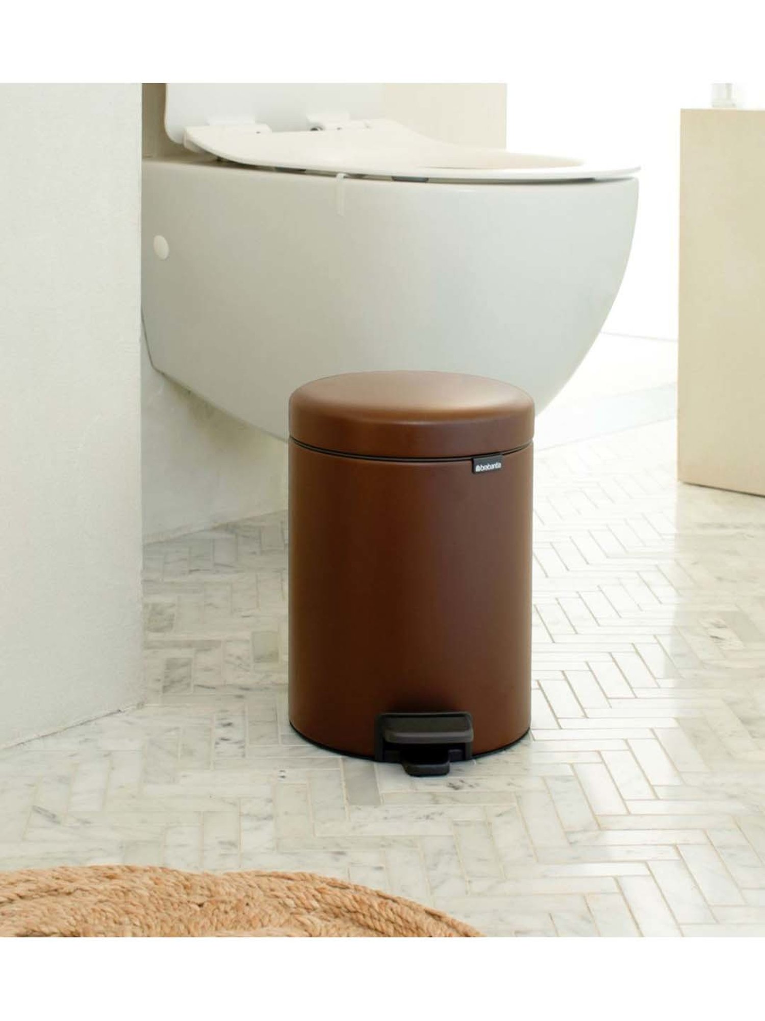 BRABANTIA NewIcon Brown Plastic Pedal Bin (5 L)