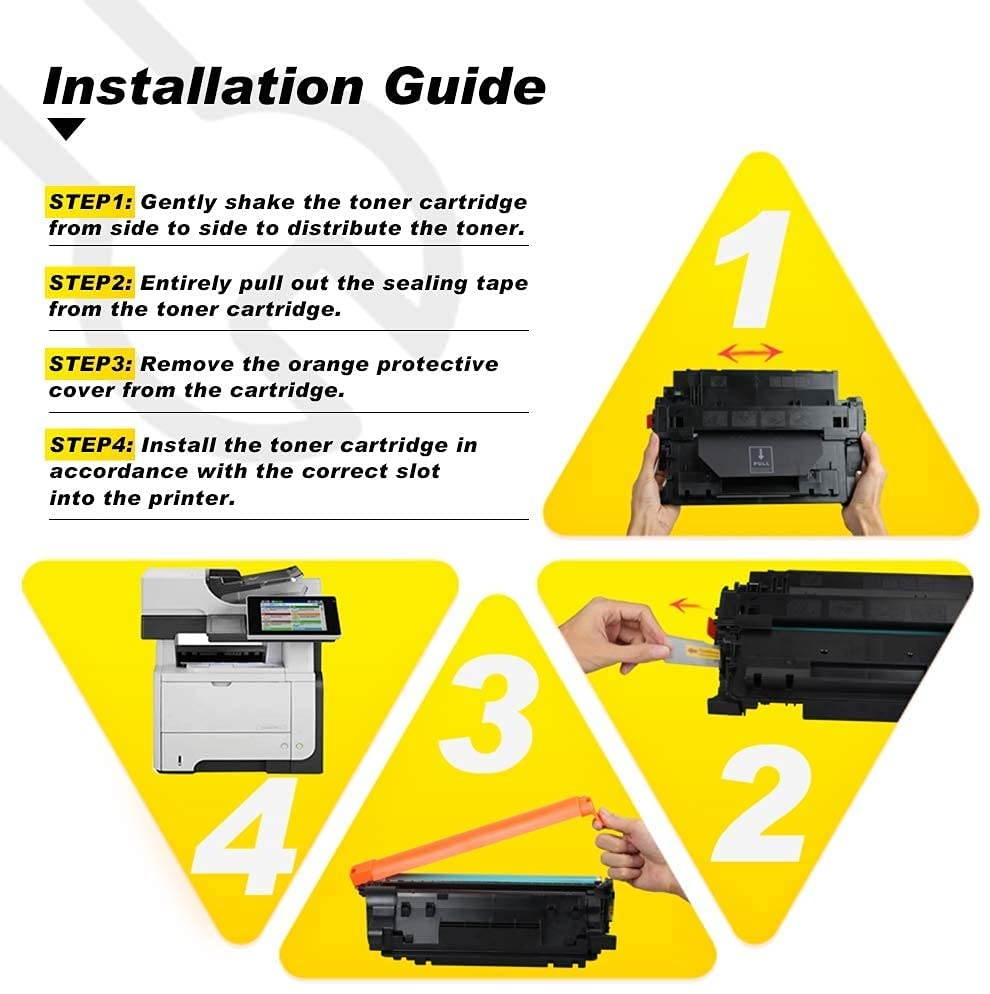 V4INK Compatible CE255X Toner Cartridge Replacement for HP 55X CE255X 55A CE255A Toner High Yield Ink for HP Laserjet P3015 P3015d P3015dn P3015n P3015x M521dn M521dw M525c M525dn M525f Printer 2PK
